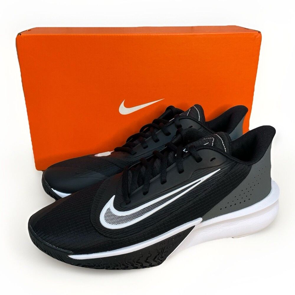 Nike Precision 7 Men 11 Women 12.5 FN4322-005 Basketball Shoes Black Gray White